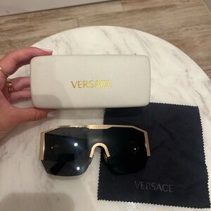 Versace Women's Sunglasses in Black and Gold